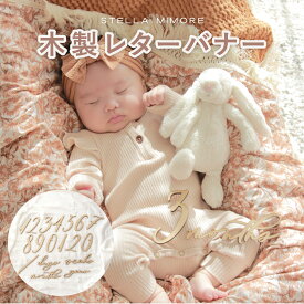 レターバナー 木製 ガーランド ニューボーン 赤ちゃん 100 ハーフ バースデー 100日 月齢 フォト Stella Mimore ステラミモア