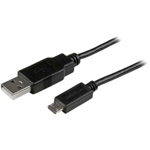 StarTech.com USB 2.0 - }CNUSBP[u^15cm^IX-IX^Type-A to Micro USB^V[gP[u^f[^]Ep USBAUB15CMBK