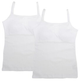 [ガロー] キャミソール 2枚セット 綿100％ パッド付き ガールズ