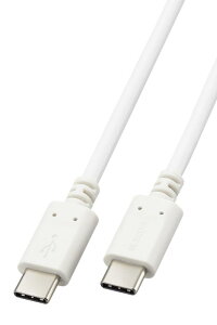 �G���R�� USB Type-C �P�[�u�� [ USB-C  USB-C ] 60W USB PD�Ή� 2.0 �y Macbook iPad Xperia Galaxy AQUOS OPPO Pixel ���Ή��z �z���C�g MPA-CCEC10