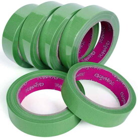 KAWAIKO 養生テープ 緑 25mm×25m はがせる ガムテープ布 仮固定用 窓ガラス 建築養生 リフォーム用