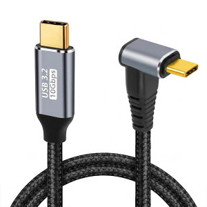 USB C �P�[�u�� L�� PD 100W�}���[�d 10Gbps�f�[�^�]�� 4K�f���o�� Type-C �P�[�u�� USB 3.2 Gen2�W�� �����ϋv�i�C�����҂� MacBook/Surface/Pixel/Xperia/AQUOS��USB-C�Ή�