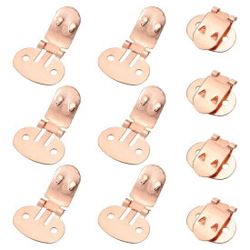 [PATIKIL] 19mm x 31mm シュークリップ 10個 フラットブ ランク シュークリップ シューサプライ シューエンベリッシュメント DIYクラフトデコレーションプロジェクト シューズデコレーション 銅