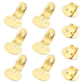 [PATIKIL] 19mm x 31mm シュークリップ 10個 フラットブ ランク シュークリップ シューサプライ シューエンベリッシュメント DIYクラフトデコレーションプロジェクト シューズデコレーション 金色