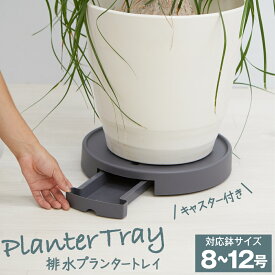 ポットキーパー 観葉植物 鉢皿 鉢 ポット 排水 キャスター付き 8号 10号 12号 植物ポット 受け皿 床置き 大鉢 中鉢 プラスチック おしゃれ 北欧 排水できる 植物 ラウンド 父の日