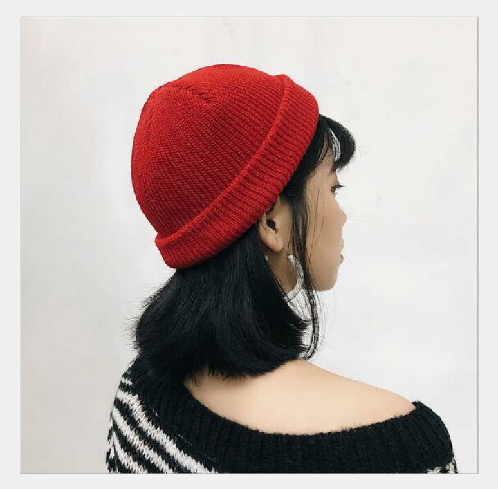 楽天市場 ニット帽 ビーニー ショートワッチ メンズ 浅め ストリート シンプル 無地 洗濯可 ニットキャップ おしゃれ かわいい レディース 14色展開 Emonr楽天市場店