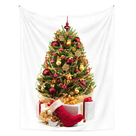【即納】クリスマス タペストリー ガーランド付き 100cm×150cm クリスマスツリー 壁掛け 靴下 タペストリー 2022 オーナメント ウォールデコ 北欧 飾り付け 大きい 簡単 誕生日 送料無料