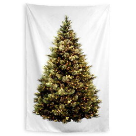 【楽天1位】クリスマスタペストリー ガーランド付き クリスマスツリー 壁掛け モミの木 75×150cm 2022 北欧 タペストリー ウォールデコ リース 簡単 ナチュラル オーナメント