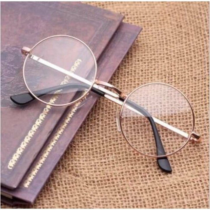 楽天市場 メガネ 伊達メガネ 丸メガネ だてめがね メンズ レディース おしゃれ 全4色 軽量 軽い 度なし レンズあり 眼鏡 細いフレーム 細ぶち 丸眼鏡 丸型 黒縁 かわいい 小顔効果 男女兼用 Emonr楽天市場店