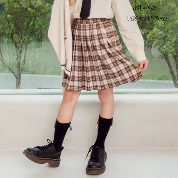 楽天市場】韓国子供服 女の子 プリーツスカート チェック柄 スカート