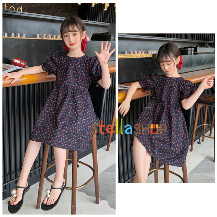 楽天市場 韓国子供服 女の子 ワンピース レトロ ワンピース 半袖 チェリー柄 ワンピース 夏着 レジャー 可愛い キッズ ワンピース ハート ファッション リゾート 撮影写真 子供 夏 ワンピース 着心地良い 旅行 お出かけ ワンピース 大人気 110cm 1cm 130cm 140cm 150cm