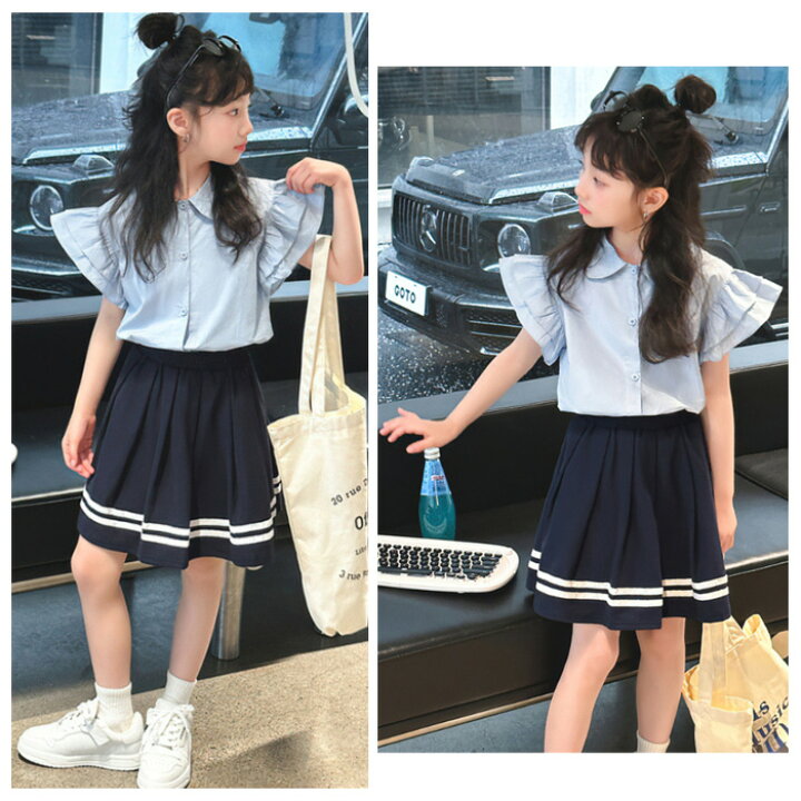 楽天市場】韓国子供服 女の子 セットアップ おしゃれ 夏 新品 スカート  