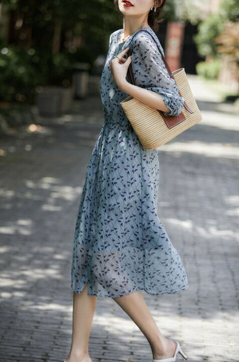 楽天市場】ワンピース レディース 40代 膝丈ワンピース 春夏新作 五分  