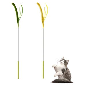 猫じゃらし ねこじゃらし 猫からかいスティック 犬しっぽ草形のおもちゃ 猫のおもちゃ インタラクティブな猫のおもちゃ 羽のおもちゃ 高弾性スチールウール エネルギーを放出 持ち運びが