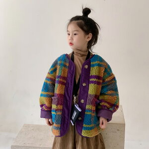 ベビー服 コート 女の子 男の子 フロック中綿 虹色 冬 厚手子供服 ジャケット キッズ 厚手 チェック柄 パーカー アウター トップス 韓国子供服 赤ちゃん おしゃれ 可愛い 暖かい 防寒 誕生日