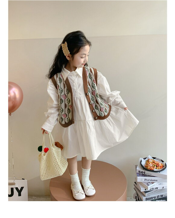 楽天市場】子供服 女の子 セットアップ復古春 秋服 韓国子供服 綿  
