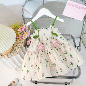 ワンピース キッズ 夏 女の子130cm 90cm チューリップ 花柄子供服 キャミワンピース 綿 ドレス 子供 ピアノ 発表会 結婚式 ジュニア ベビー服 子ども服 おしゃれ かわいい 七五三 入学 入園 保育