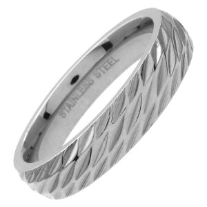 金属アレルギー対応 ステンレスリング ダイアゴナルデザインリング 指輪 ゆびわ 316L ニッケルフリー