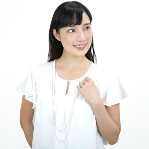 ネックレスチェーンサージカルステンレス製アジャスター付2連スネークロングネックレス長さ100cmネックレスチェーンイエローゴールドローズゴールド(ピンクゴールド)金属アレルギー316L