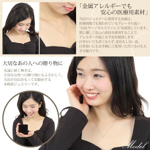 天然ダイヤモンドネックレスサージカルステンレス製クラウンダイヤモンドネックレスダイアモンドペンダント/一粒ダイヤ金属アレルギー316L誕生日結婚記念日クリスマスギフトプレゼント彼女女性妻