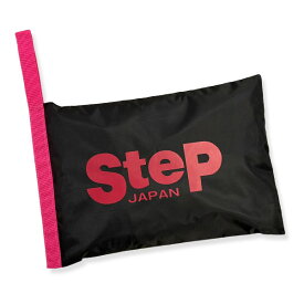 ゆうパケット StePオリジナル シューズケース SHOECASE ステップロゴ入り マジックテープ シューズ用 (ブラック×レッド×ピンク) cat-apa-komono