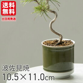 【枚数限定20%OFFクーポン&P2倍★スーパーSALE】 植木鉢 おしゃれ 受け皿付き 室内 かわいい 北欧 鉢カバー 10.5x11.5cm 波佐見焼 プレゼント ギフト 抹茶 和風 盆栽 ツートン bonsai Leaf88