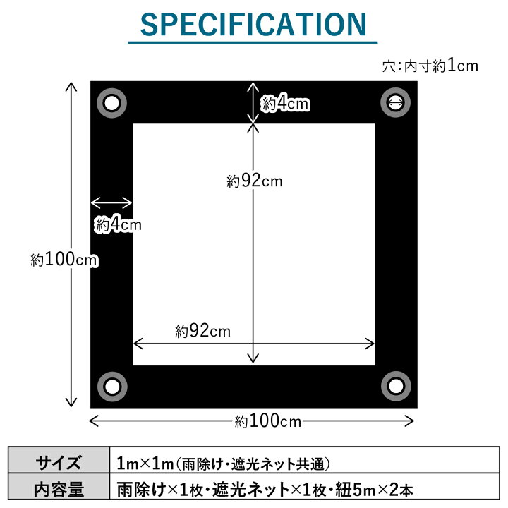 楽天市場 P5倍 Ssスーパーセールクーポン配布中 雨除け 遮光ネット ハトメ セット 1x1m 園芸 黒 植物 多肉植物 家庭菜園 ベランダガーデン 雨よけ ベランダガーデン 雨よけシート 送料無料 園芸用品専門店 Step One
