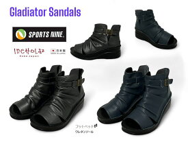 「STEP TO TOWNオリジナルカラー」SPORTSNINE INCHOLJE インコルジェ スポーツナイン 4117 レディースサンダル カウンター付き かかと付き 神戸靴 天然皮革 ブーツサンダル　疲れにくい クッション