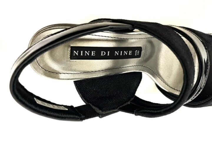 Ninedinine スポーツナイン 3406 ステンドグラス調 エレガンス レディースサンダル 上品コーデ 美脚効果 大人コーデ キラキラ ウエッジソール
