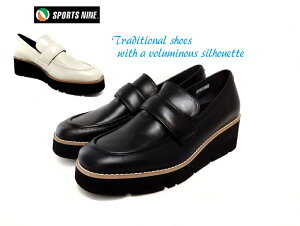 スポーツナイン 510 コンフォート カジュアル 日本製 天然皮革 3E レディースシューズ レース トラッド 厚底 フィット クッション 軽量 疲れにくい 誕生日