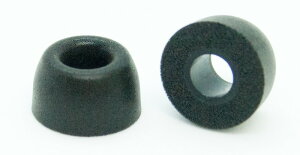 イヤーピース ワイヤレス TWS用 Mサイズ 2セット(4個) 低反発 収納ケース付 安心の国内検品 ブラック