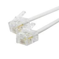 モジュラーコード 電話線 ホワイト 6極2芯/4芯兼用 電話機 FAX 等の接続に アナログ回線専用