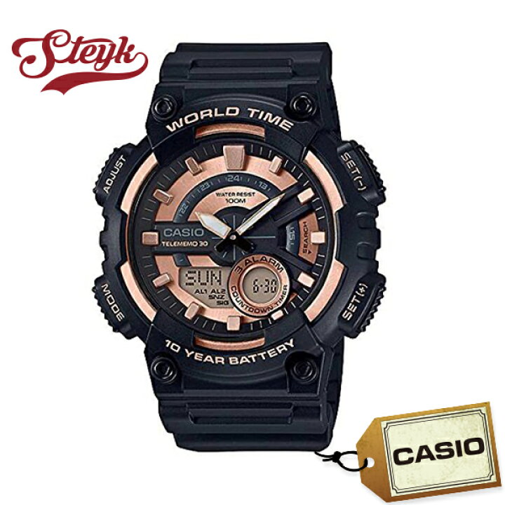 楽天市場 Casio Aeq 110w 1a3 カシオ 腕時計 アナデジ スタンダード レディース ブラック ローズゴールド カジュアル Steyk 楽天市場 Casio Aeq 110w 1a3 カシオ 腕時計 アナデジ スタンダード レディース ブラック ローズゴールド カジュアル Steyk