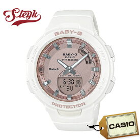 CASIO BSA-B100MF-7A カシオ 腕時計 アナデジ ベビーG Gスクワッド Bluetooth レディース ホワイト ピンク カジュアル