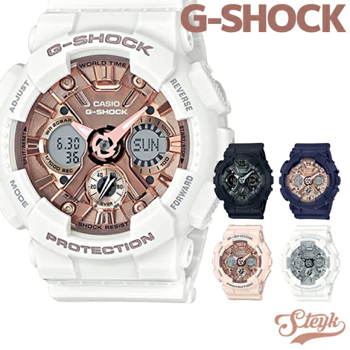 楽天市場 Casio Gmas1mf カシオ 腕時計 アナデジ G Shock Gショック S Series メンズ ブラック ピンクゴールド ライトピンク ホワイト シルバー 選べるモデル Steyk