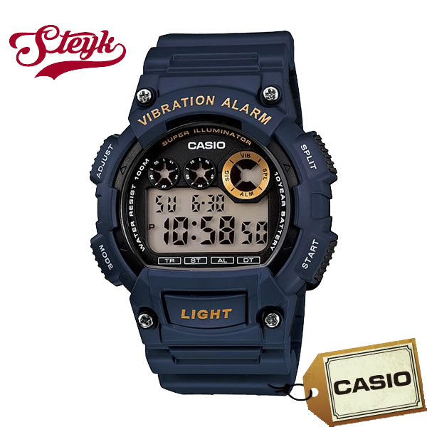 ご購入者様全員に時計拭きプレゼント レビュー投稿で3年保証 CASIO カシオ W-735H-2A 超定番 送料0円 チープカシオ 腕時計 デジタル