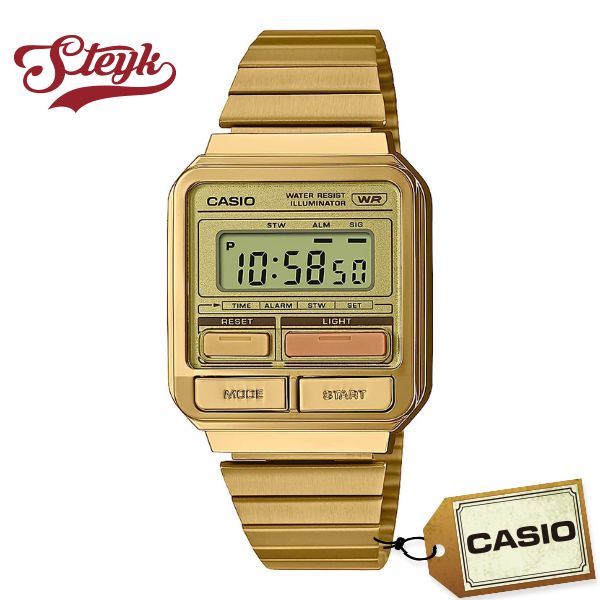 CASIO A120WEG-9A カシオ 腕時計 デジタル STANDARD スタンダード メンズ ゴールド カジュアル | STEYK