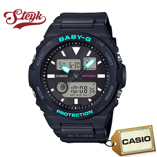 ご購入者様全員に時計拭きプレゼント レビュー投稿で3年保証 引出物 中古 CASIO BAX-100-1A カシオ 腕時計 アナデジ G-LIDE ベビーG BABY-G レディース ブラック カジュアル