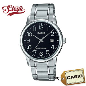 CASIO MTP-V002D-1B �J�V�I �r���v �A�i���O �����Y �u���b�N �V���o�[ �J�W���A��