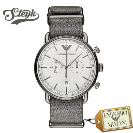 Emporio Armani AR11240 エンポリオアルマーニ 腕時計 アナログ Giovanni メンズ ホワイト グレー シルバー カジュアル