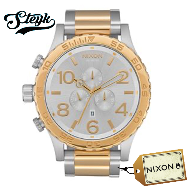 NIXON A083-1921 ニクソン 腕時計 アナログ フィフティーワンサーティ メンズ シルバー ゴールド カジュアル : STEYK