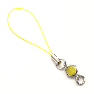 ストラップパーツ キャッツアイ 1個付 10本 イエロー ストラップ パーツ