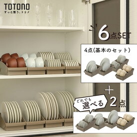 【選べる6点セット】 トトノ ディッシュスタンド 皿立て セット お皿を立てて収納 キッチン トトノディッシュスタンド お皿スタンド 食器棚 仕切り お皿収納 リッチェル コンパクト シンプル スリム おしゃれ 食器収納 食器 お皿 収納 ケース レギュラー ミニ ワイド 棚 皿