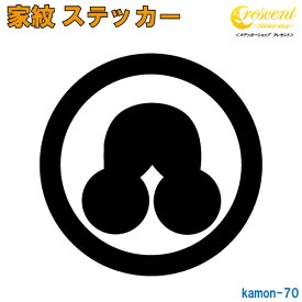 家紋ステッカー 【丸に洲浜】【5サイズ 全26色 K070】【お盆 刀剣 剣道 防具 胴 提灯 戦国 武将 シール デカール スマホ 車 バイク ヘルメット 傷隠し】【オーダー】