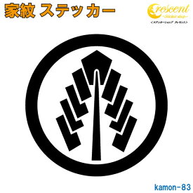 家紋ステッカー 【丸に幣】【5サイズ 全26色 K083】【お盆 刀剣 剣道 防具 胴 提灯 戦国 武将 シール デカール スマホ 車 バイク ヘルメット 傷隠し】【オーダー】