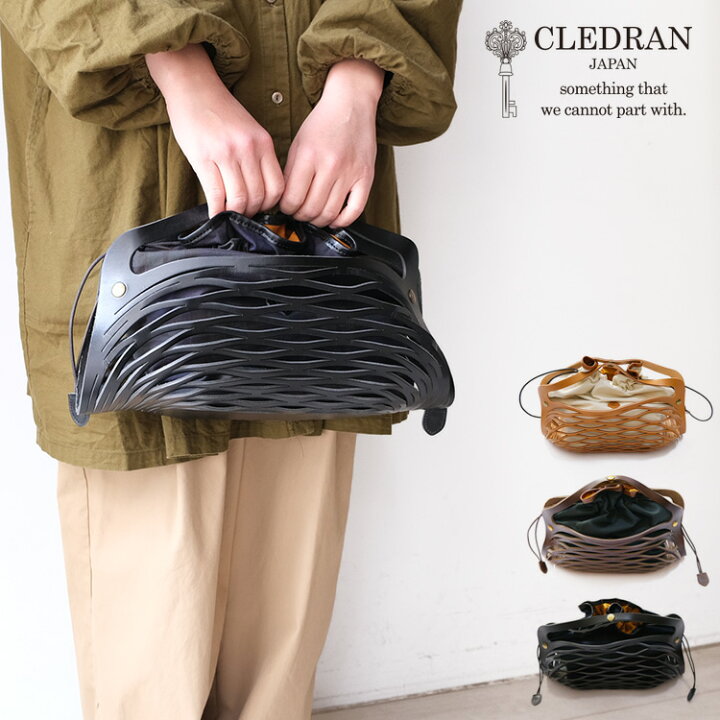 クーポン対象外 クレドラン バッグ メッシュトート 本革 ミニ トートバッグ レディース Cledran ハンドバッグ レザー 巾着 帆布 Cle Purse Mesh Tote Cl3427 81 5356 81 5357 J Pia クレドラン 巾着 バッグ Unialeph It