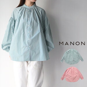 �yLINE�o�^��500�~�I�t�N�[�|���z MANON �}�m���X�g���C�v �A�~�J���V���c MNN-SH-307STRIPE AMICAL SHT �y2026SS �t�āz �M�t�g �v���[���g �����L���O