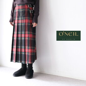 【LINE登録で500円オフクーポン】 O'NEIL OF DUBLIN オニールオブダブリン FASHION WRAP LONG KILT SKIRT 11581M ウールミックス ラップ スカート キルトスカート タータン チェック ギフト プレゼント ランキング