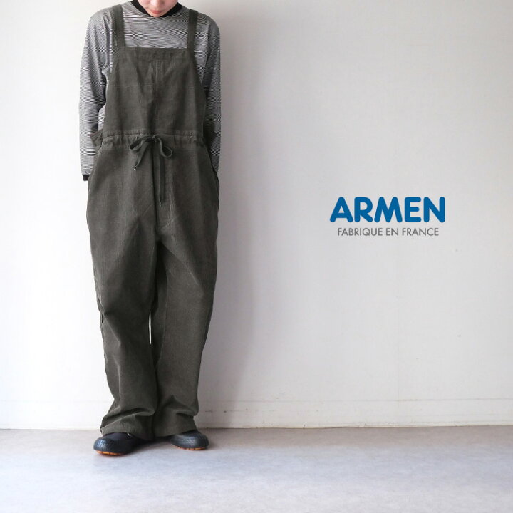 楽天市場】ARMEN アーメン 13WALE COTTON CORDUROY ONE WASH SALOPETTE 