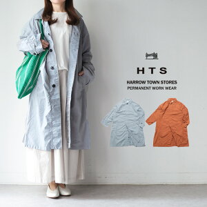 HARROW TOWN STORES / �n���[�^�E���X�g�A�[�Y�y2026SS �t�āz COTTON POPLIN OVERDYE BALMACAAN COAT INHT2601CP �R�b�g���|�v���� �I�[�o�[�_�C �o���}�J���R�[�g�M�t�g �v���[���g �����L���O